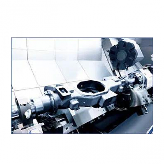 Tour horizontal CNC HTC50nm Système Fanuc Centre de tournage CNC à banc incliné 7