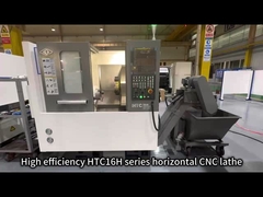 SMTCL Petites pièces d'usinage HTC16H Lit incliné métallique Tour CNC 8 stations Tour CNC horizontaux