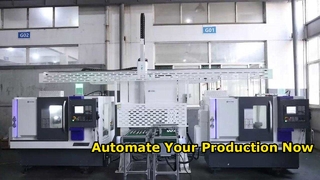 Chaîne de production à grande vitesse d'automatisation de haute précision tour CNC avec chargeur à portique