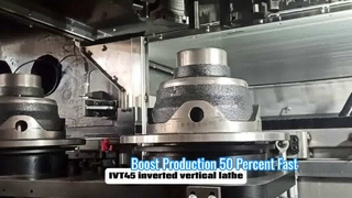 Chaîne de production automatisée IVT45, traitement des roulements automobiles, tour CNC vertical inversé