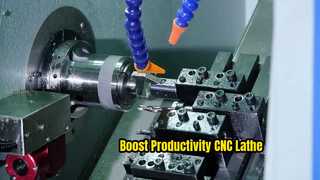 Boostez votre productivité avec ce tour CNC équipé d'un récupérateur de pièces.