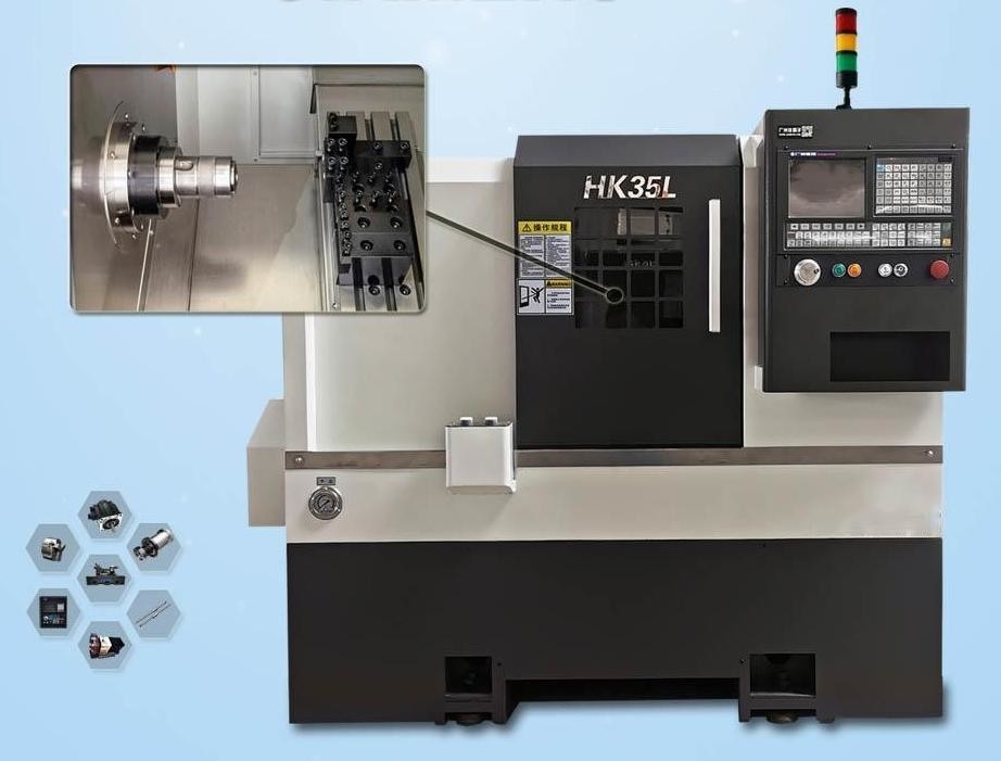 Le tour simple de commande numérique par ordinateur d'axe usine le type de rangée de couteau de HK35L tournant le traitement