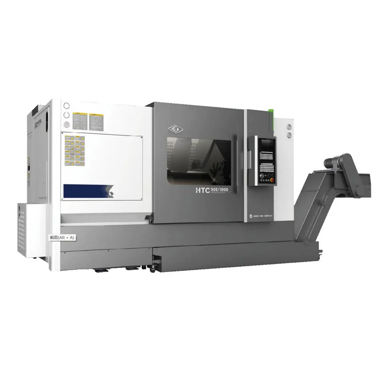 HTC50E 45 degrés Lit incliné horizontal CNC tourne-disque machine à fraisage CNC à 3 axes