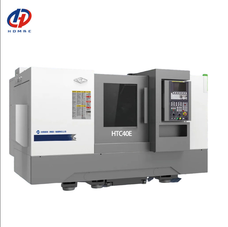 Le tour CNC HTC40E est un tour CNC à haute précision horizontal à 30 degrés, à lit incliné.