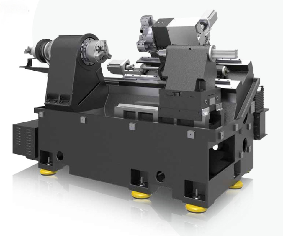 Le tour CNC HTC40E est un tour CNC à haute précision horizontal à 30 degrés, à lit incliné.
