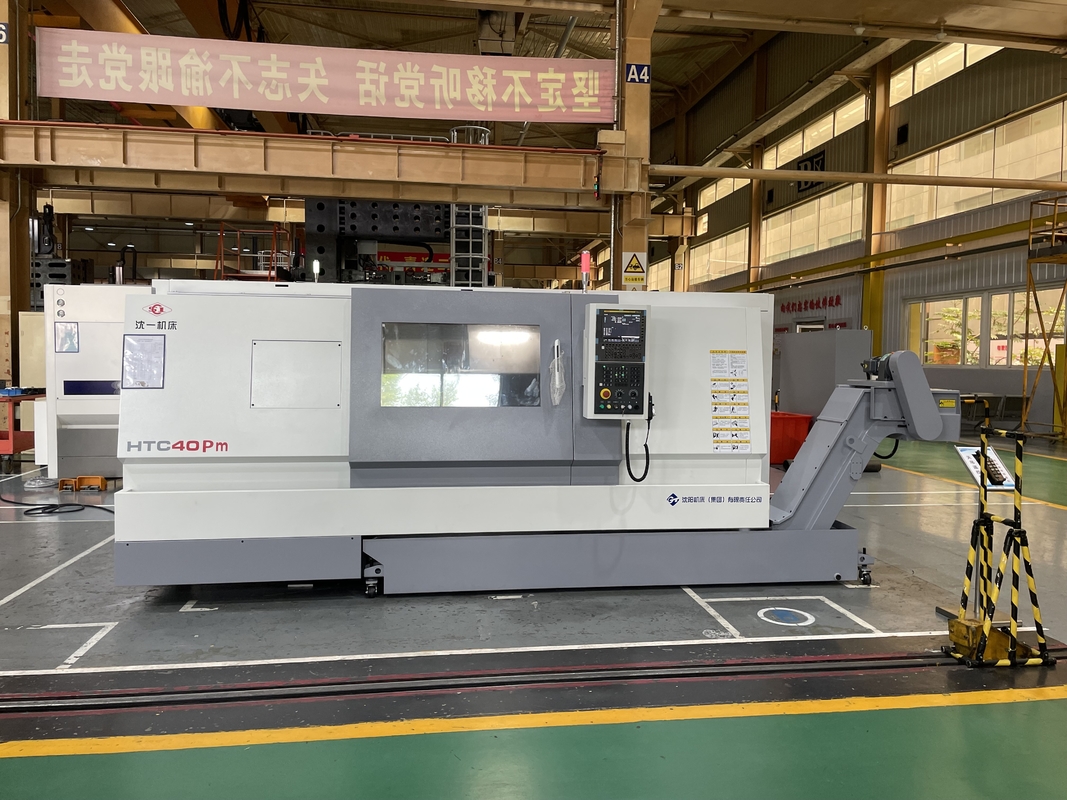 Grand tour CNC HTC40P guide coulissant rail tour Fanuc 12 Station tourelle lit incliné tour CNC