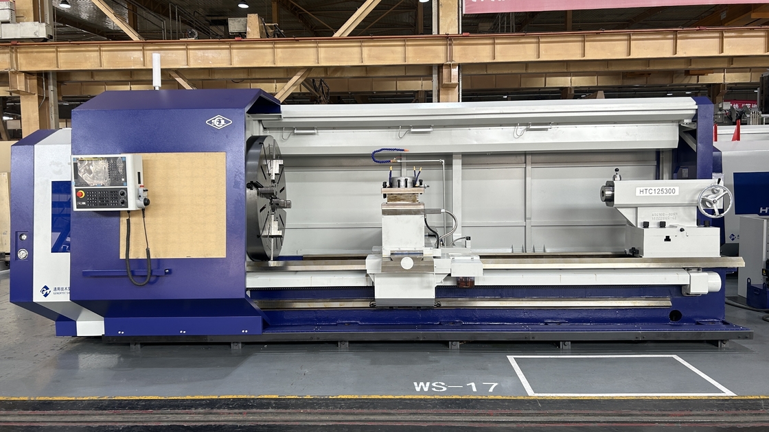 SMTCL CNC lourd tour CNC à lit plat HTC125150 Spindle Boré Diamètre 130 mm Grand tour CNC