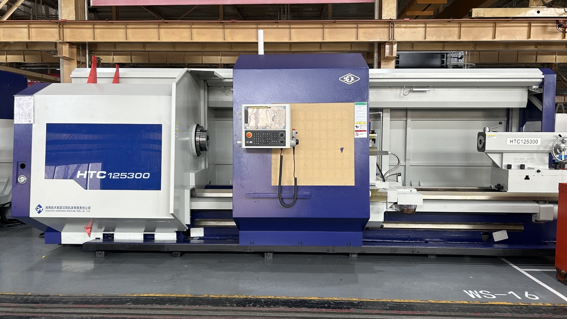 Machine à tourner lourde à commande numérique SMTCL HTC125300 Max Longueur de coupe 3000 mm Tour CNC à lit plat horizontal