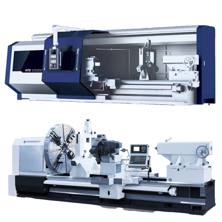 SMTCL tour CNC lourd 5000mm HTC125500 Lit plat horizontal tour CNC lourd à tourner