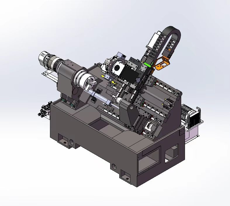 Le tour CNC horizontal T400 GSK contrôle 8 station Servo tourelle en pente Le tour CNC