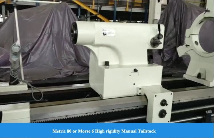 Machine à tourner de 12 mètres CW61125D Porteur de charge 6T Spindle Boré Diamètre 120 mm Tourneau manuel lourd