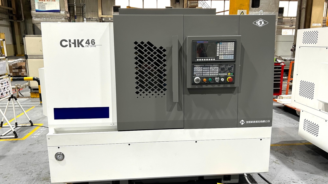 Le tour CNC CHK46 Type d'outil de bande Post de coupe de précision Lit incliné CNC tourner la machine