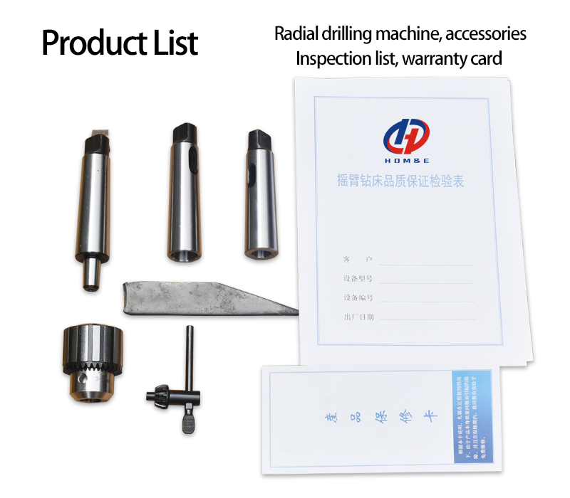 Machine de forage radiale Z3050 Alimentation manuelle Changement de vitesse hydraulique 50 mm Diamètre de forage Forage radiale
