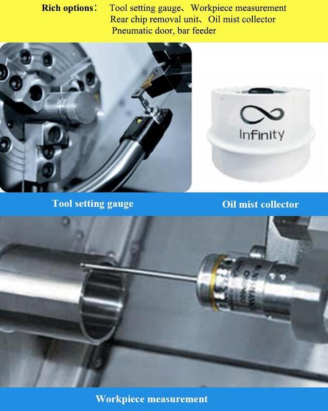 SMTCL 5000 tours par minute A2-5 broche horizontale 8- Station Servo tourelle Petites pièces d'usinage HTC16H Slant Bed CNC tour