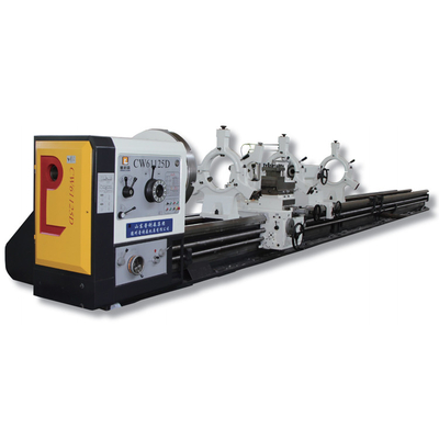 Machine à tourner de 12 mètres CW61125D Porteur de charge 6T Spindle Boré Diamètre 120 mm Tourneau manuel lourd