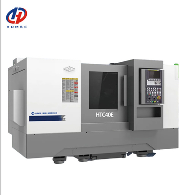 Le tour CNC HTC40E est un tour CNC à haute précision horizontal à 30 degrés, à lit incliné.